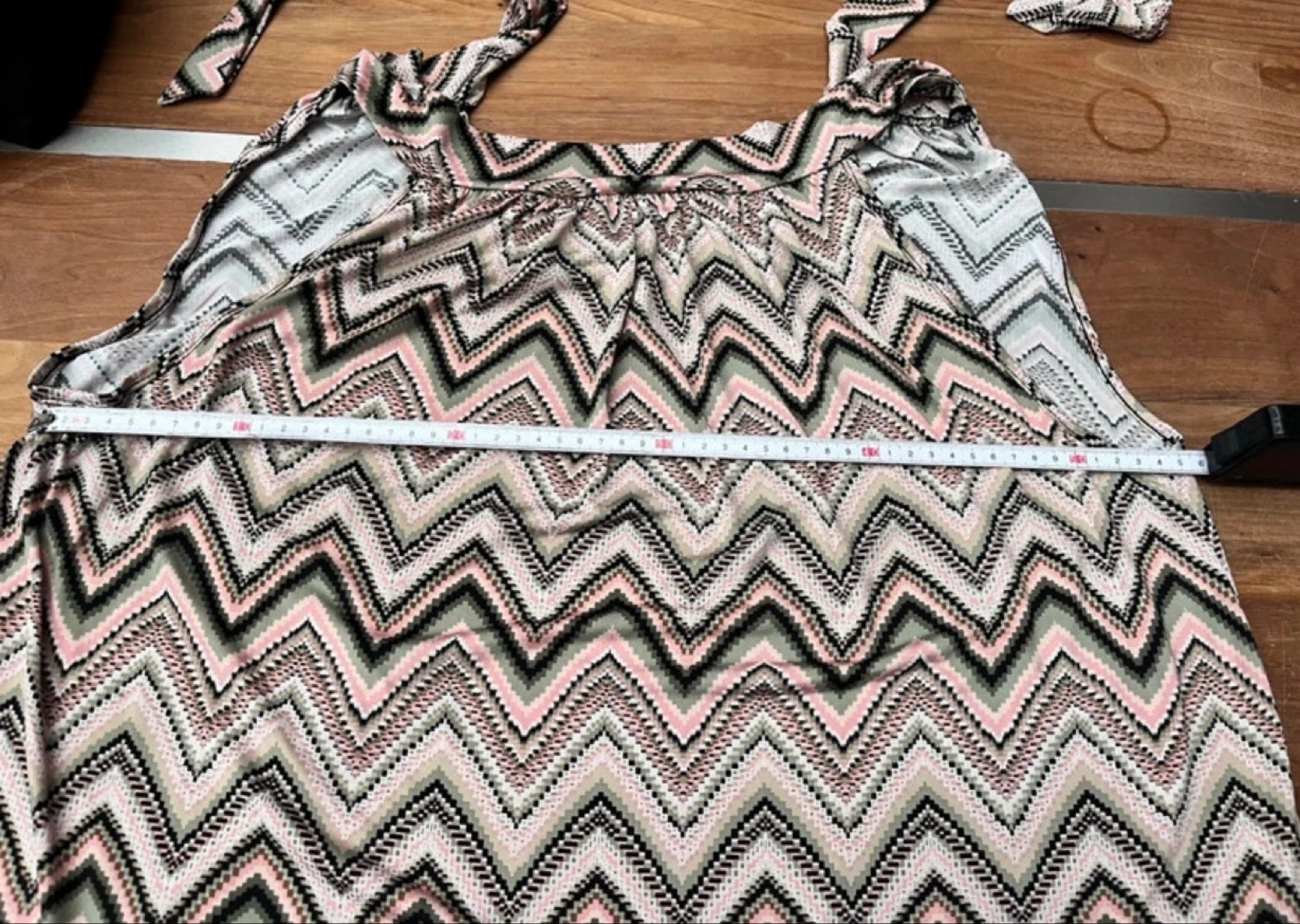 🌺 𝒎𝒛 | Túnica em Zigzag / Vestido de Praia Tamanho Único | Rosa Taupe Preto | Boho Ibiza | robe plage | tunique femme | estilo bohème – photo 4